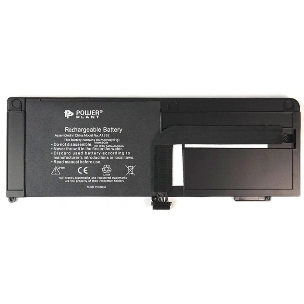 Акумулятор PowerPlant для ноутбуків APPLE MacBook Pro 15.4" (A1286, A1382) 10.8V 5200mAh (NB420100)