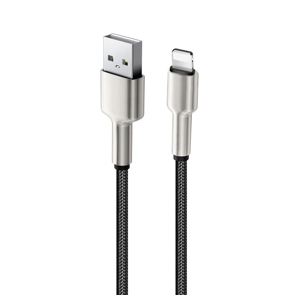 ColorWay USB 2.0 AM to Lightning 1.0m head metal black (CW-CBUL046-BK)