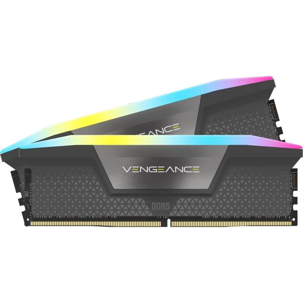 Модуль пам’яті Corsair Vengeance RGB Gray 64GB (2x32) DDR5 5600 MHz (CMH64GX5M2B5600Z40K)