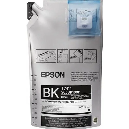 Чернила Epson для SC-F6000/7000 UltraChrome DS Black (1Lx6packs) (C13T741100)