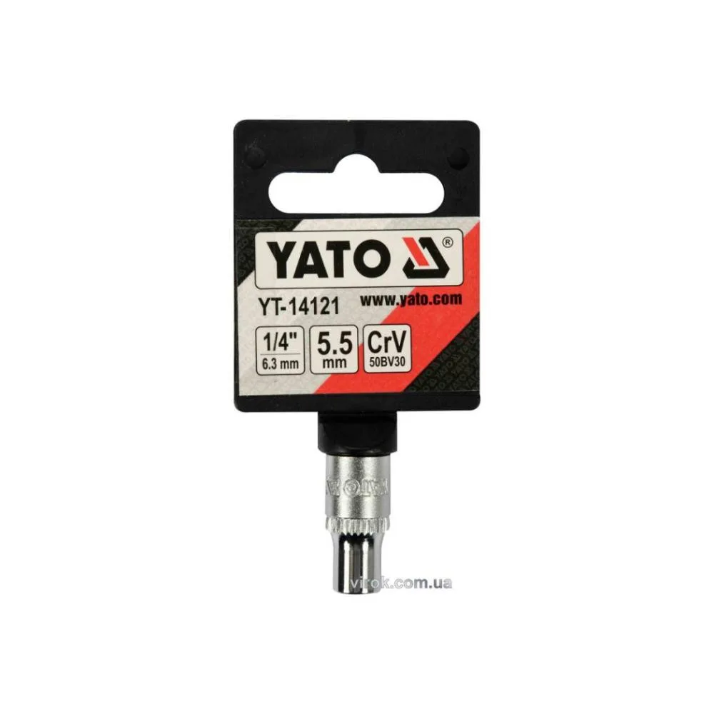 Головка торцева шестигранна YATO YT-14121 1/4" М5.5 CRV