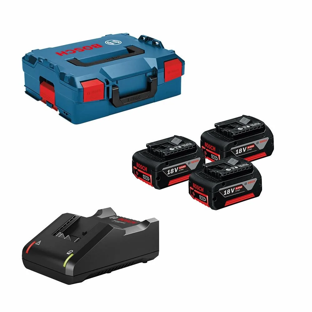 Набор 3 аккумулятора Bosch GBA 18V 5.0 Aч, з/у GAL 18-40 CV в L-Boxx (0615990L3T)