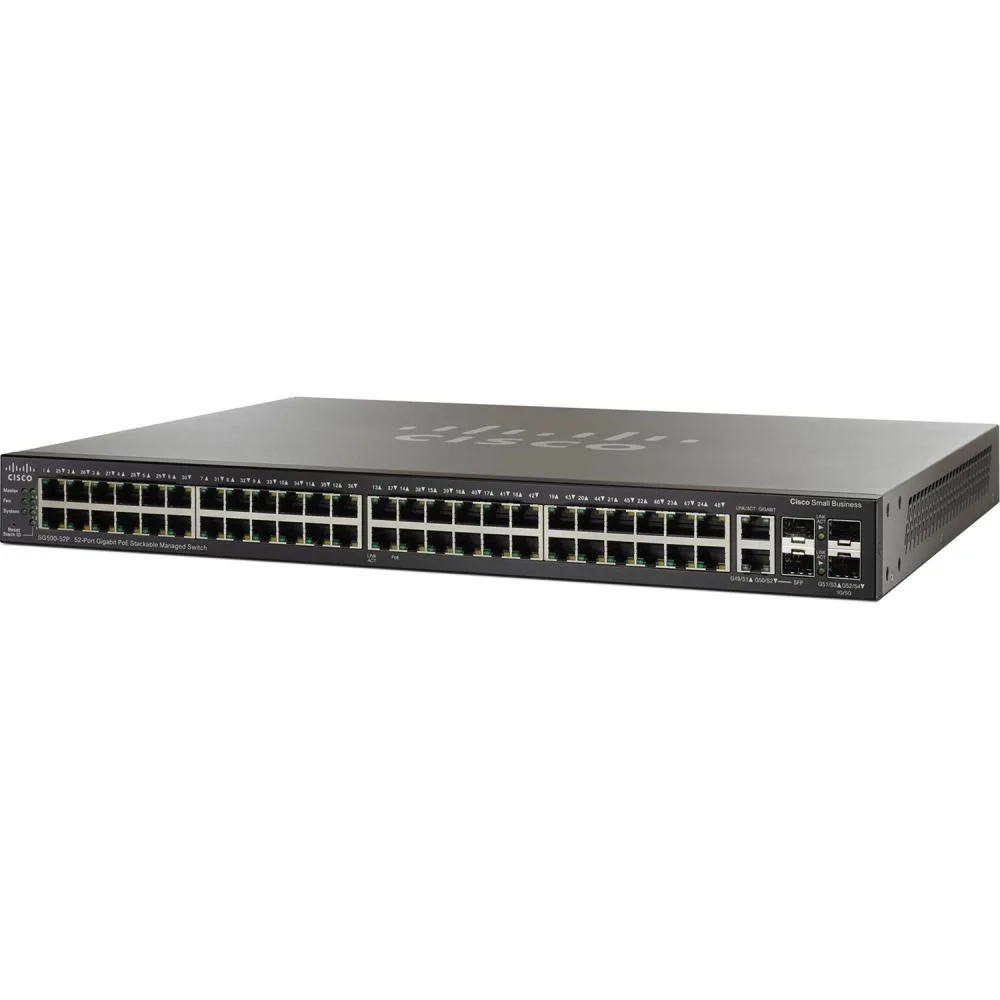 Комутатор Cisco SX550X-52 52-Port 10GBase-T Stackable Managed Switch (SX550X-52-K9-EU)