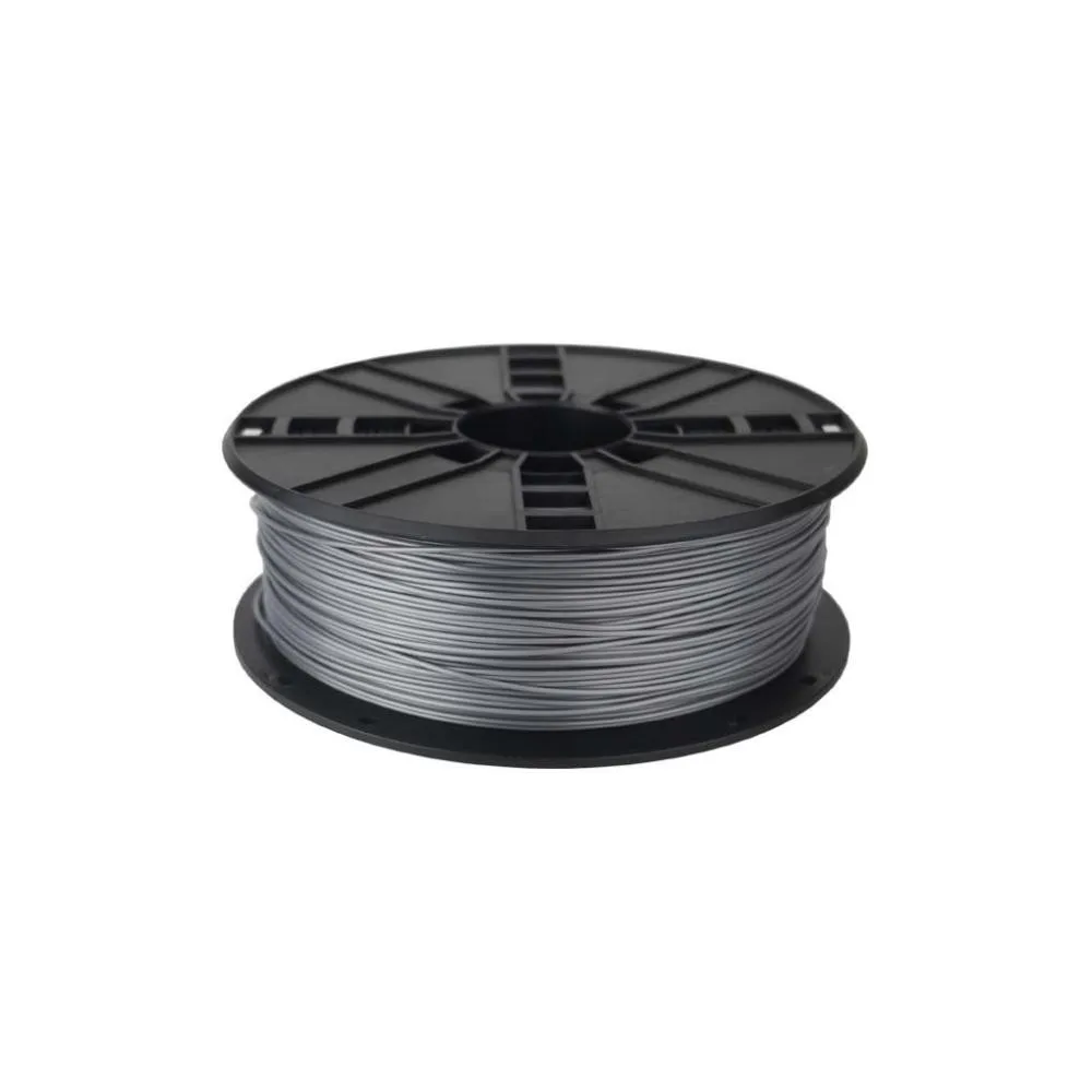 Пластик для 3D друку Gembird, PLA, Silver, 1.75 мм, 1 кг (3DP-PLA1.75-01-S) (223846)