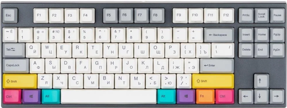 Клавіатура Varmilo APT87 CMYK K-Prestige Silent Wireless White Led UA (A92A024F8A5A17A007)