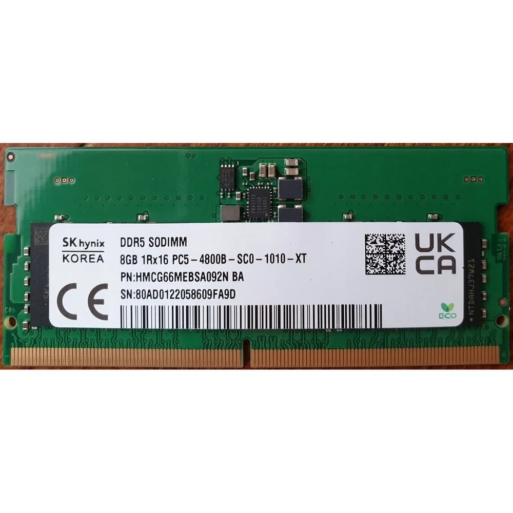 Оперативна пам'ять SK hynix 8 GB SO-DIMM DDR5 4800 MHz (HMCG66MEBSA095N) OEM