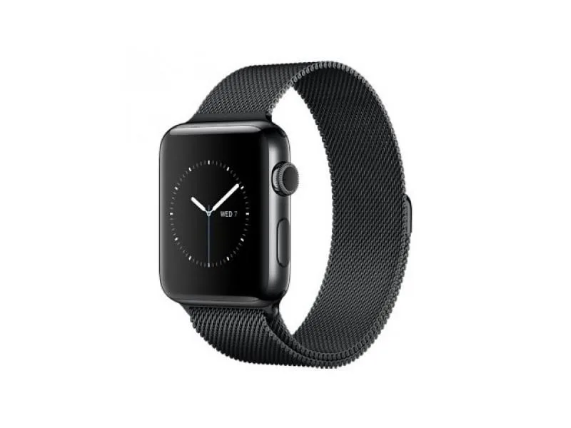 Смарт-годинник Apple Watch 38mm Series 2 Space Black Stain. Steel Case w. Space Black Milanese Loop (MNPE2)