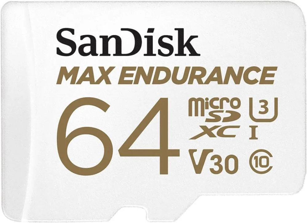 microSDXC SanDisk 64 GB microSDXC Max Endurance UHS-I U3 V30 + SD adapter SDSQQVR-064G-GN6IA