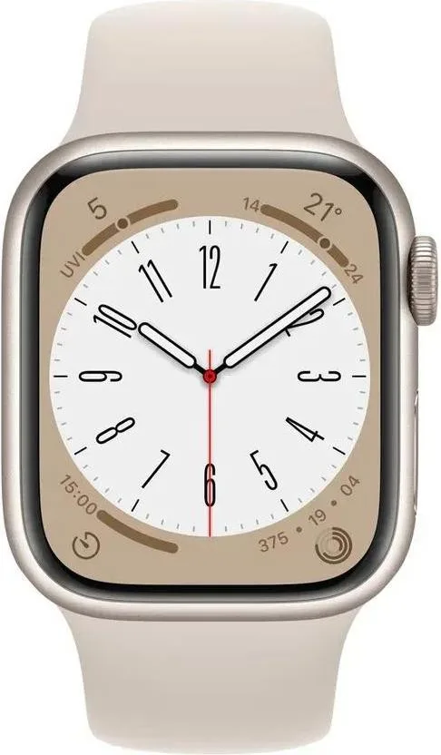 Смарт-годинник Apple Watch Series 8 GPS + Cellular 41mm Starlight Aluminum Case with Starlight S. Band S/M (MNUX3)