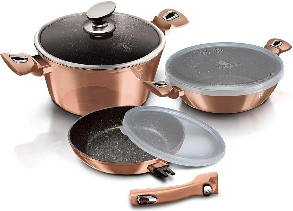 Набір посуду 6 предметів Berlinger Haus Metallic Line Rose Gold Edition (BH-7051) (M-BH-7051)