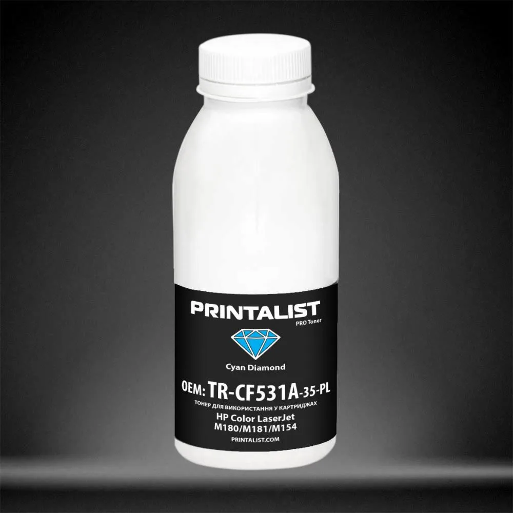Тонер HP CLJ M180/M181/M154 35г Cyan Printalist (TR-CF531A-35-PL)
