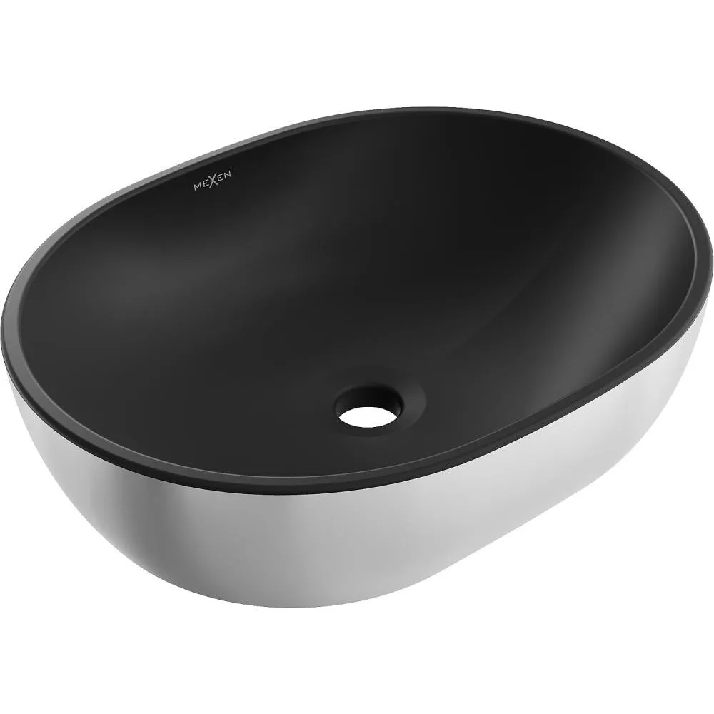 Умивальник (раковина) MEXEN VIKI SILVER BLACK MATT накладний * (MEX-21054874)