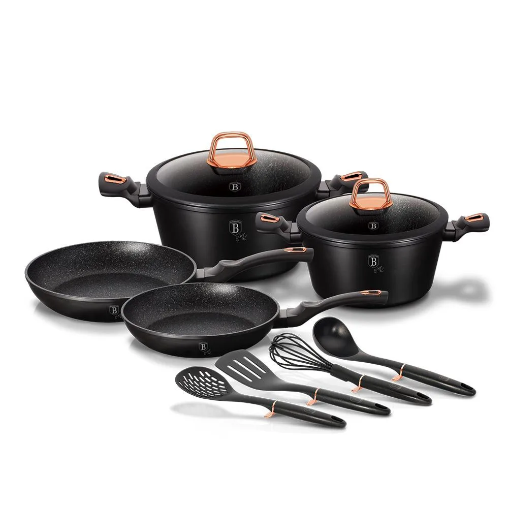 Набір посуду 10 предметів Berlinger Haus Black Rose Collection (BH-6149) (NW17610)