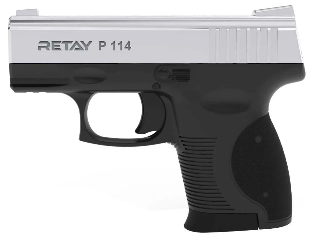 Пистолет стартовый Retay P114 9мм nickel (T210333N)