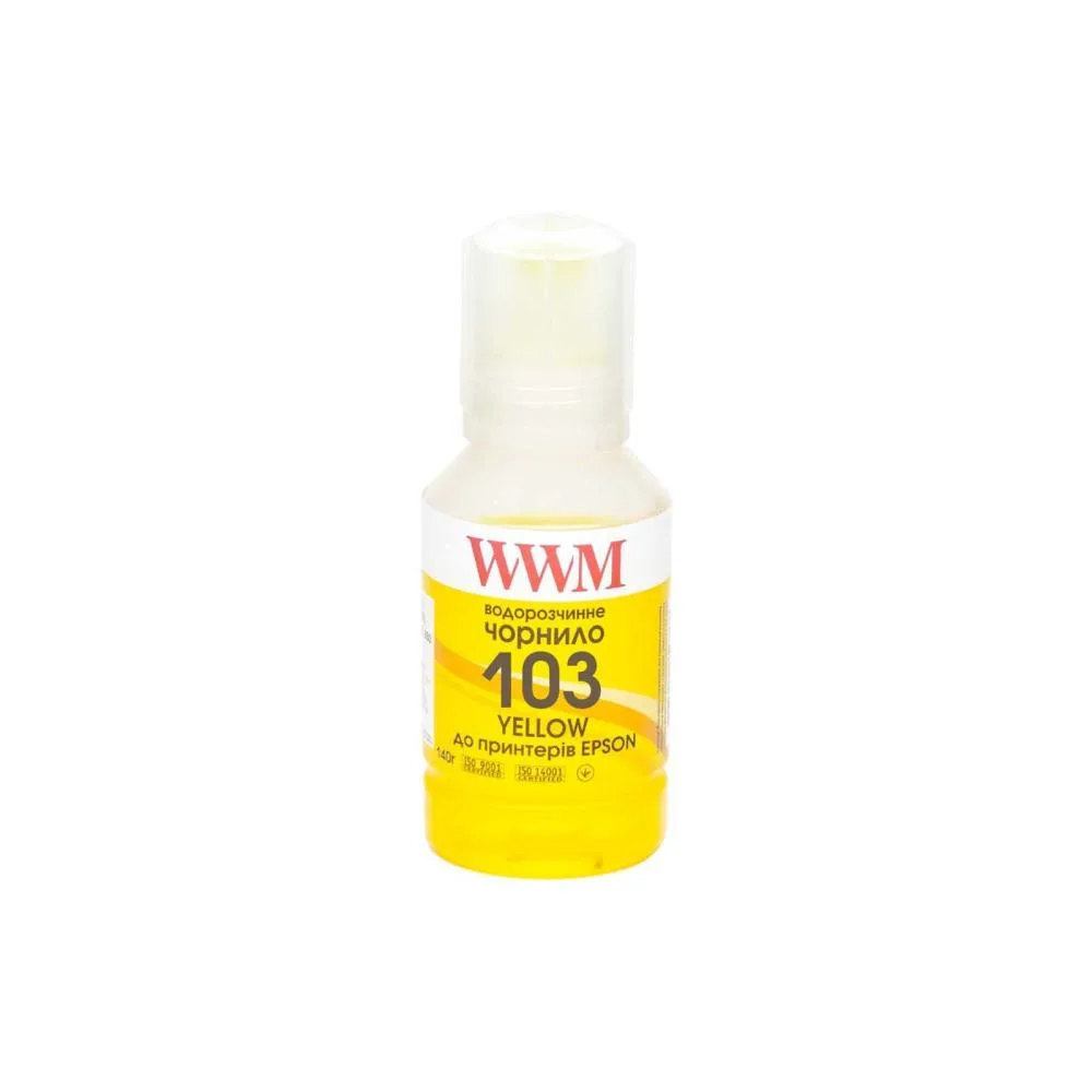 Чернила WWM 103 для Epson L3100 / 3110/3150 140г Yellow (E103Y)