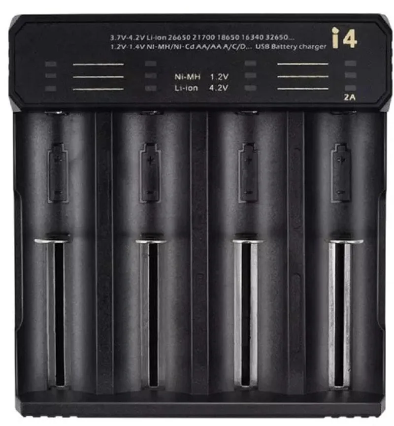 Зарядний пристрій ESSAGER Battery charger for 4 LED Black (ECDQ-I401)