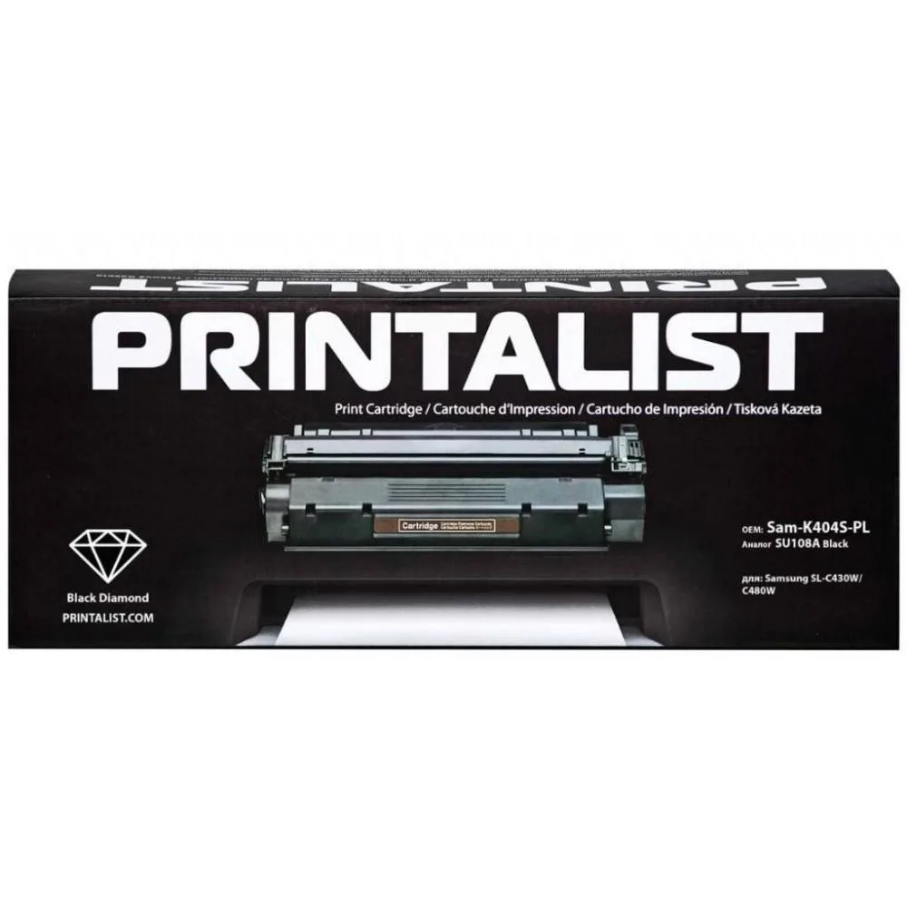 Картридж тон. PRINTALIST для Samsung SL-C430W/C480W SU108A Black (1500 копий) (Sam-K404S-PL)