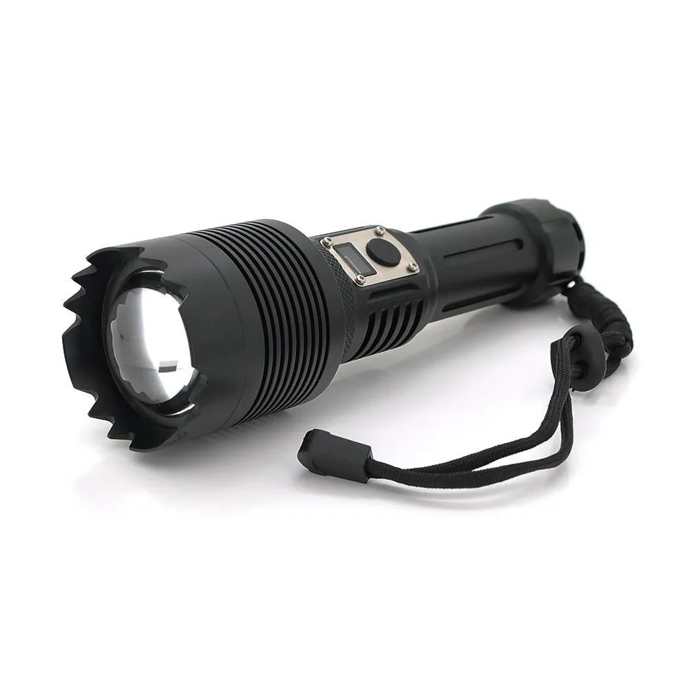 Ліхтарик Bailong BL-G200-P360, 1LED XHP360, 50W, 5 режимів, ZOOM, 2x26650/8800mah, Black, IP40, кабель USB-Type-С, 270х60х36мм, BOX (Y-29083)