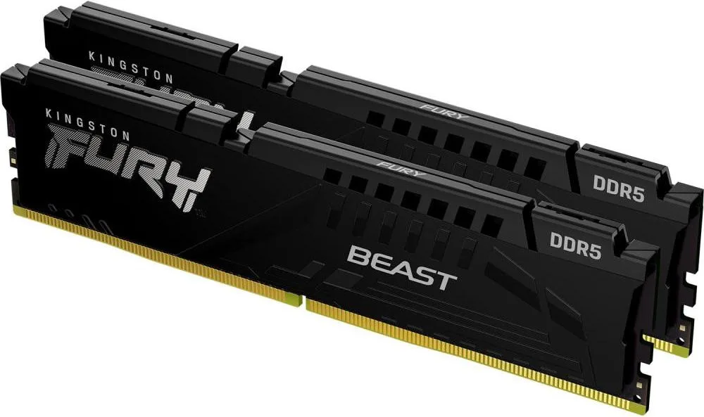 Модуль пам’яті Kingston Fury Beast Black 64GB (2x32) DDR5 5600 MHz (KF556C40BBK2-64)