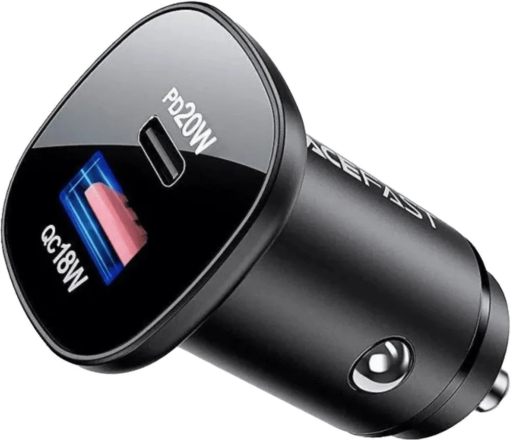 Автомобільний зарядний пристрій Acefast B1 Fast Charge Car Charger 38W Black (AFB1B)