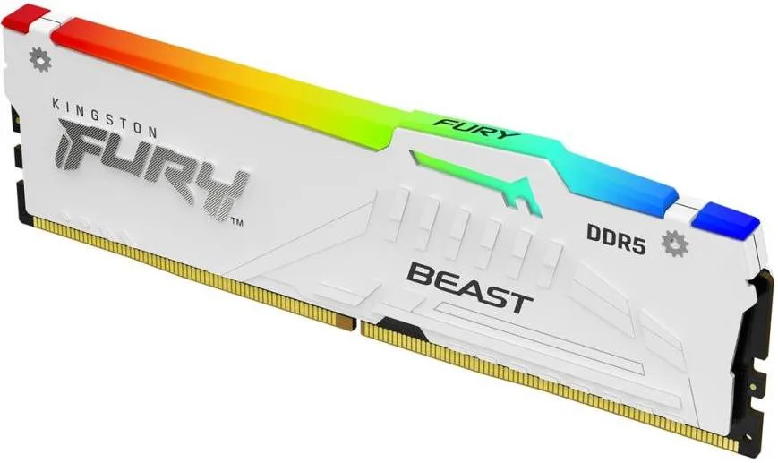 Оперативна памʼять Kingston Fury Beast White DDR5 16GB 1x16GB 6000MHz (KF560C30BWEA-16)