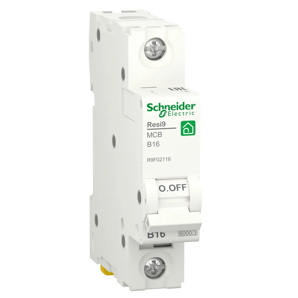 Schneider Electric RESI9 16A, 1P, В, 6кА (R9F02116)