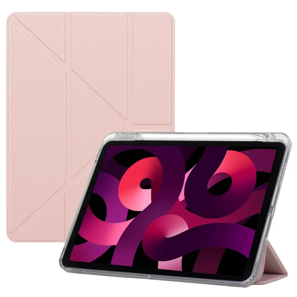 Чохол до планшета BeCover Ultra Slim Origami Transparent Apple Pencil Apple iPad Air (4/5) 2020/2022 10.9" Pink (711104)