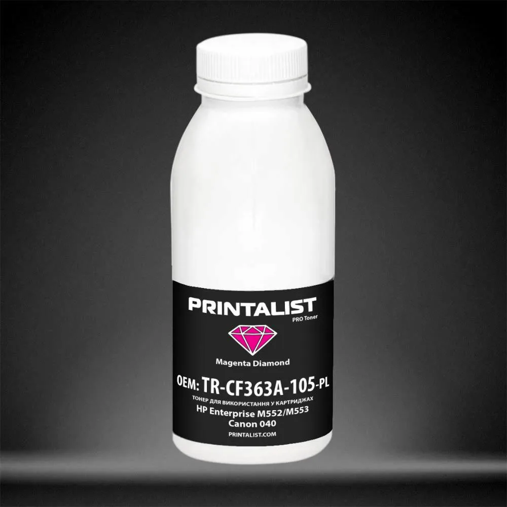 Тонер HP Enterprise M552/M553, Canon 040, 105г Magenta Printalist (TR-CF363A-105-PL)