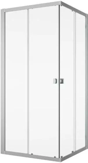 Ronal D20SE21004007 Arelia Душова кабіна з розсувними дверима, 1000х1000 мм, кутовий вхід, скло прозоре, проф.срібний полір.