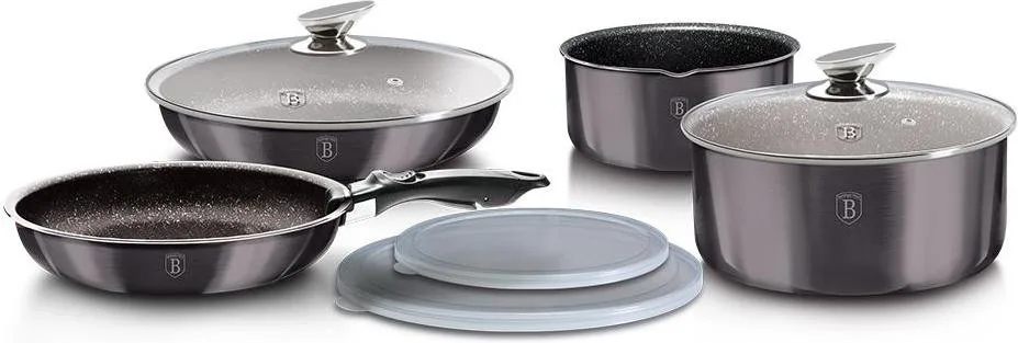 Набір посуду 9 предметів Berlinger Haus Metallic Line Carbon Pro Edition (BH-6918) (M-BH-6918)