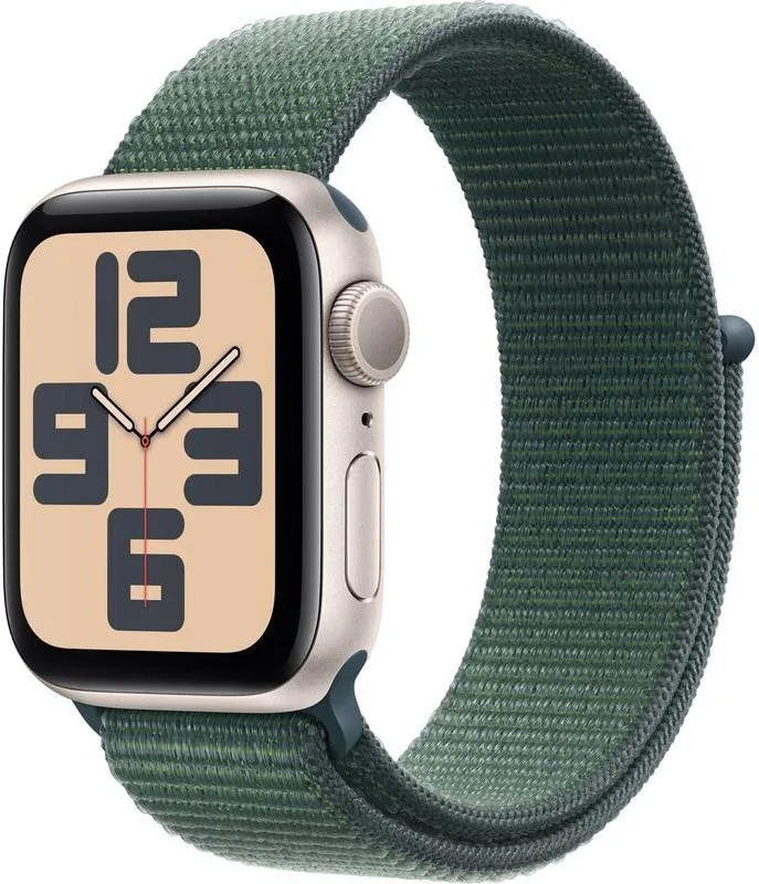 Apple Watch SE 2 GPS 40mm Starlight Aluminium Case with Lake Green Sport Loop (MXEH3) 2024