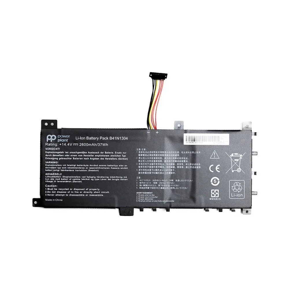 Акумулятор для ноутбуків ASUS V451L (B41N1304) 14.4V 2600mAh