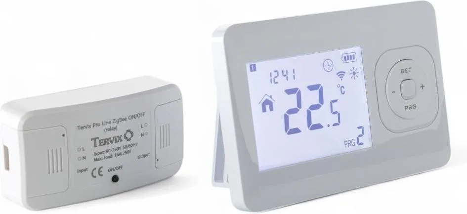 Tervix Pro Line ZigBee: бездротовий термостат ZigBee Wireless + реле ZigBee On/Off (494061)
