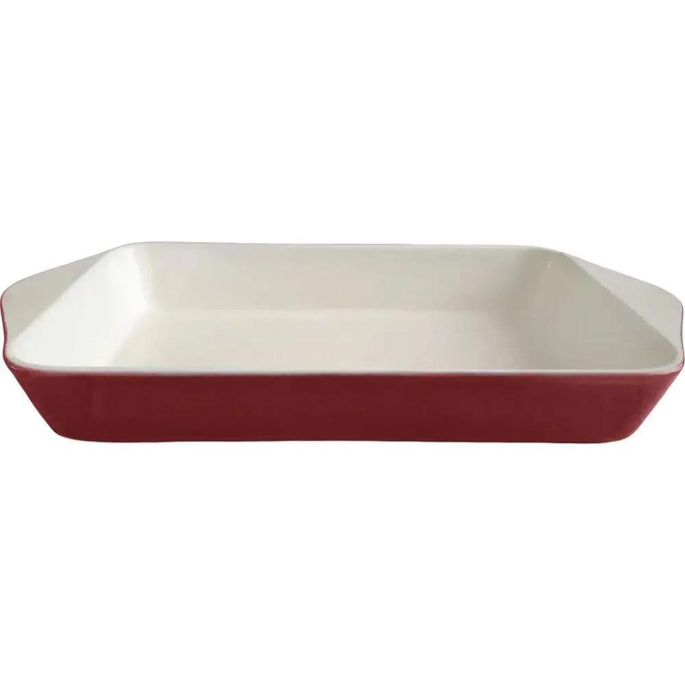 Форма чавунна, прямокутна з ручками 36,5*18,5 червона mzXG601R MAZHURA