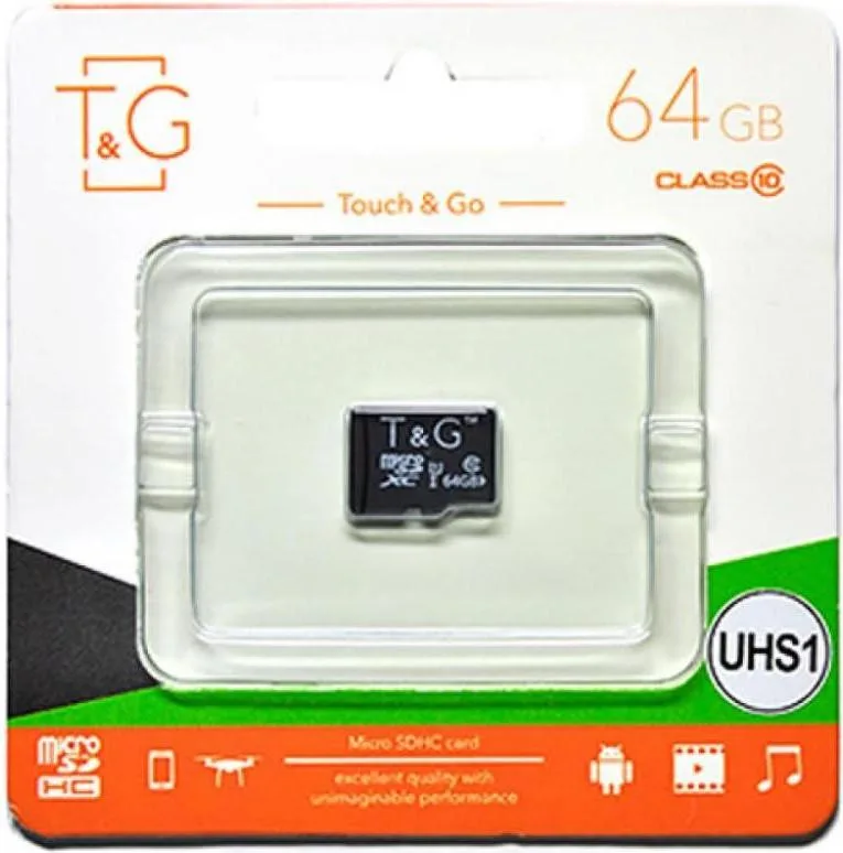 Карта пам'яті T&G microSDXC 64GB UHS-I Class 10 (TG-64GBSDCL10-00)