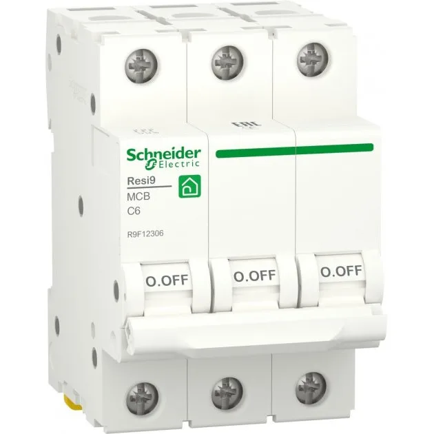 Schneider Electric RESI9 6А, 3P, С, 6кА (R9F12306)