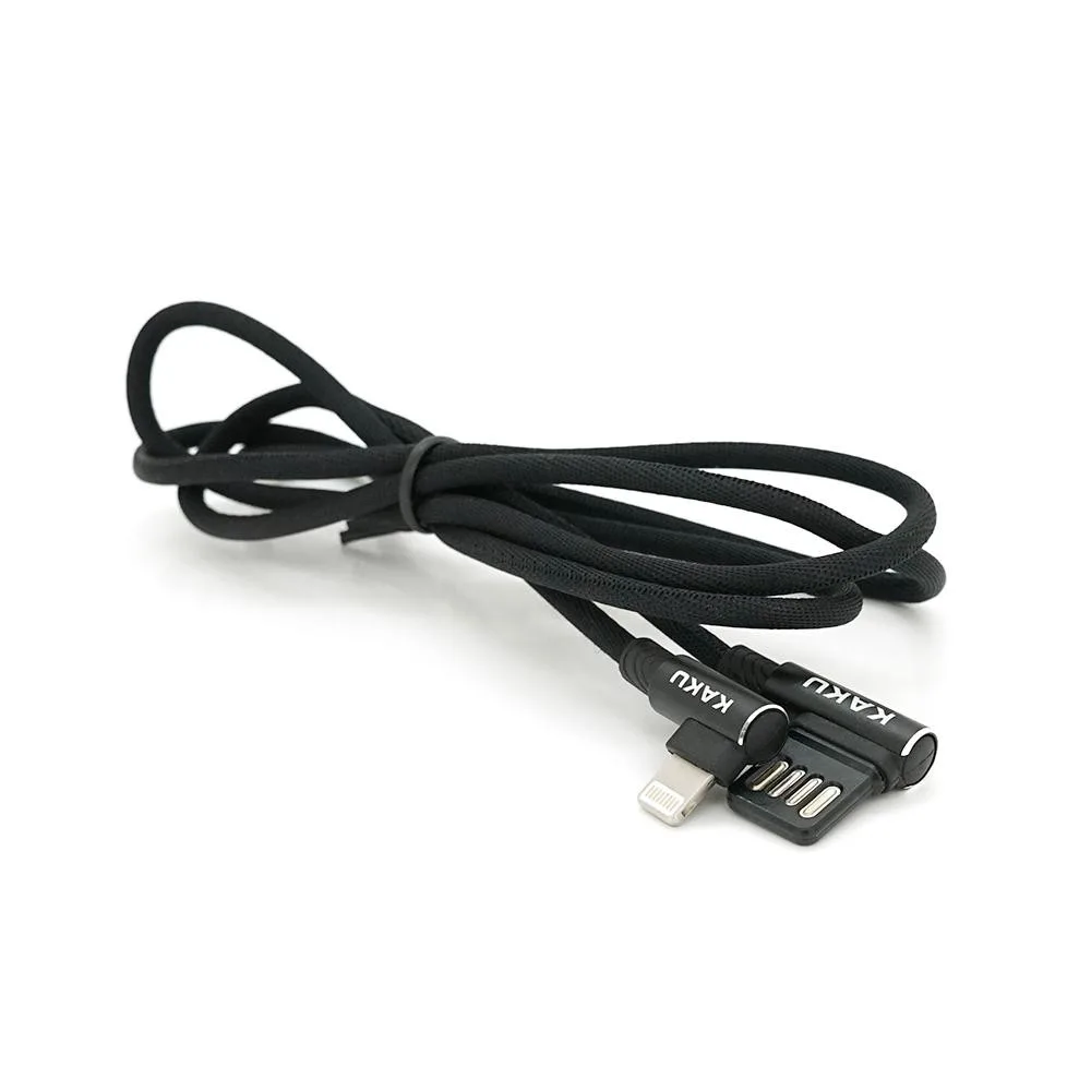 Дата кабель USB 2.0 AM to Lightning 1.0m 2.4A Black iKAKU (KSC-028-B-L)