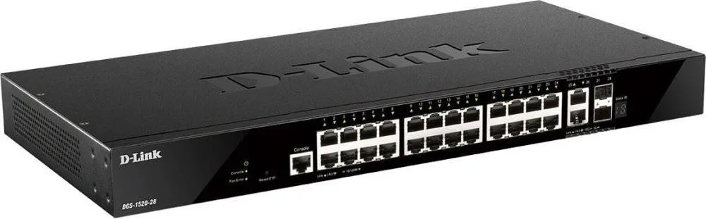 Комутатор D-Link DGS-1520-28 24xGE 2xSFP, 2xSFP+ Керований. L3 (DGS-1520-28)