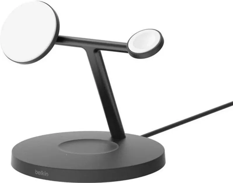 Бездротовий зарядний пристрій Belkin 3in1 Magnetic Pad Qi2 15Вт Black (WIZ032KQBK)