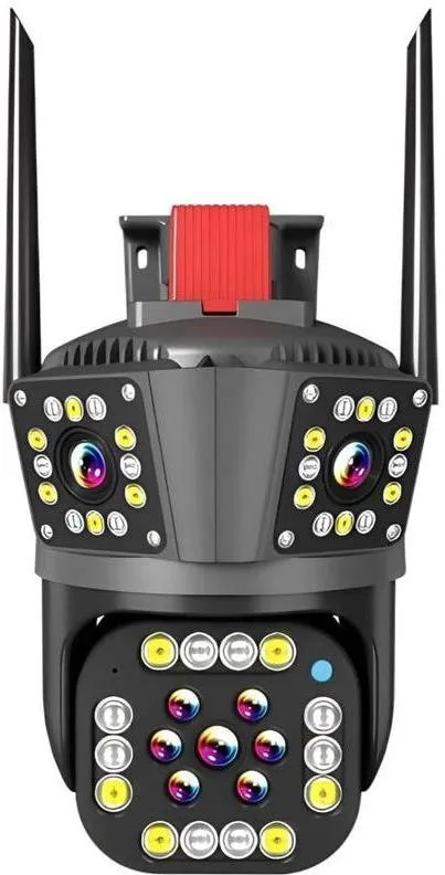 2+2+2Мп Wi-Fi відеокамера з трьома об'єктивами вулична SD/карта YOSO YO-IPC49D6MP50 PTZ 2.8mm V380