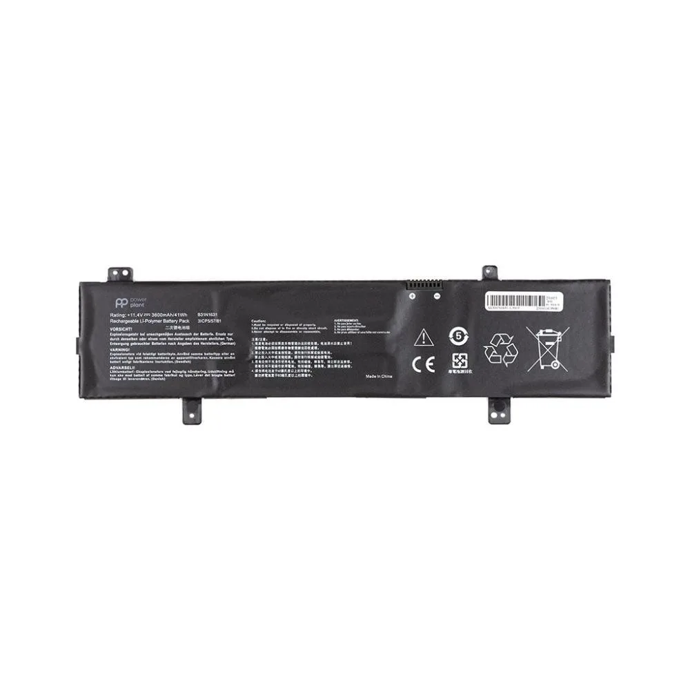 Акумулятор PowerPlant для ноутбуків ASUS VivoBook 15 X505BA (B31N1631) 11.4V 3600mAh (NB431809)