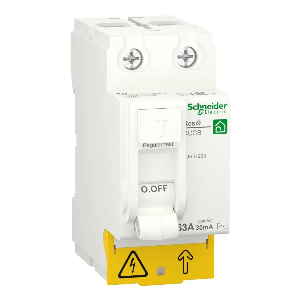 Schneider Electric RESI9 2P 63A 30mA АС (R9R51263)