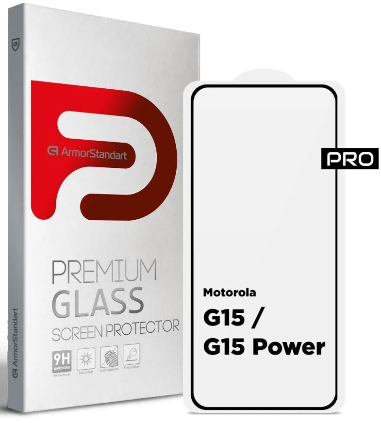Захисне скло ArmorStandart Pro для Motorola G15/G15 Power Black (ARM83037)