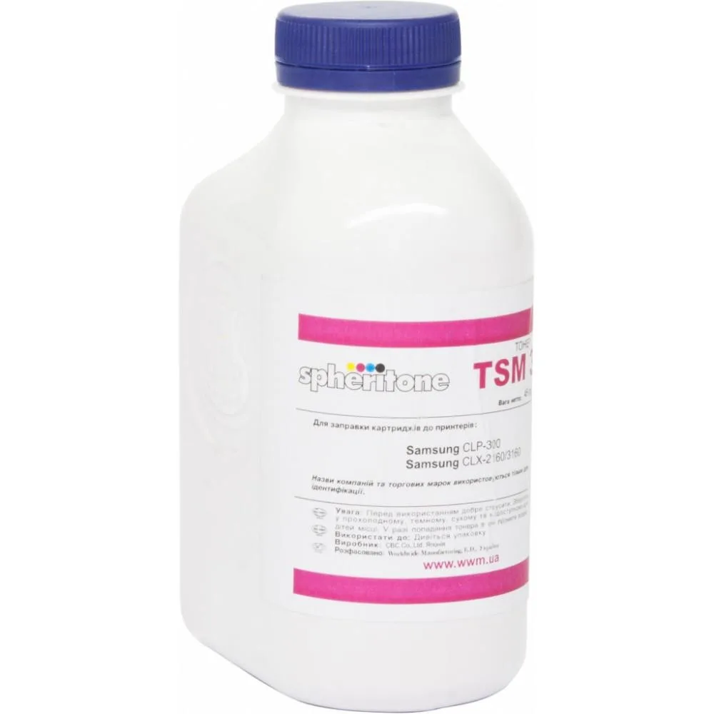 Тонер Spheritone для Samsung CLP-300/600 бутыль 45г Magenta (TB92M)