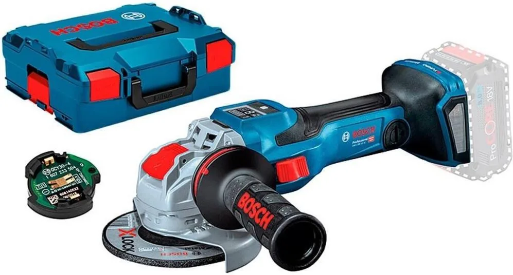 Акумуляторна безщіткова болгарка Bosch GWX 18V-15 SC Professional з регулюванням у L-Boxx 136, з Bluetooth модулем GCY 42 Solo (06019H6500)