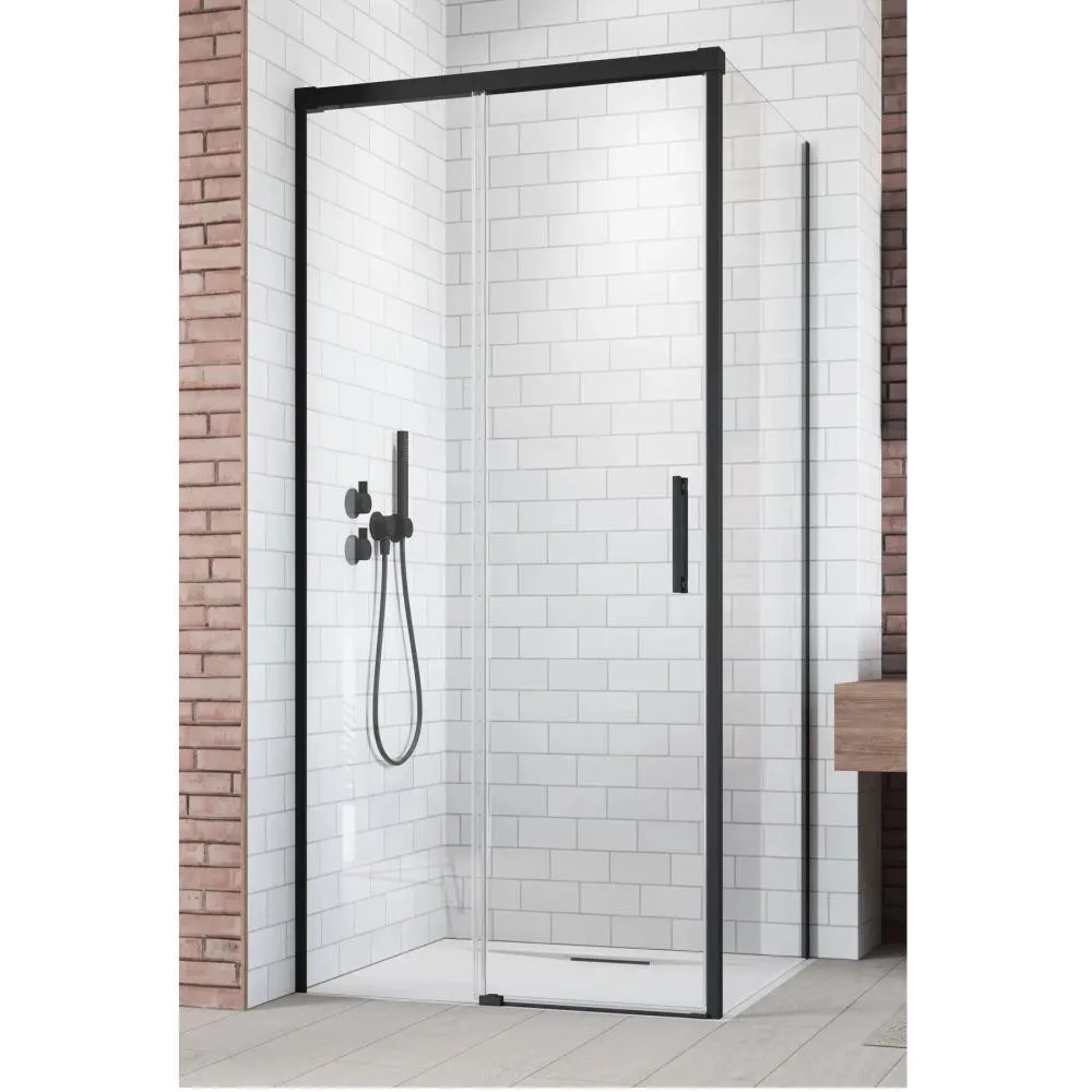 Бічна стінка RADAWAY Idea Black S1 900Lx2000 чорний/прозоре скло 387050-54-01L