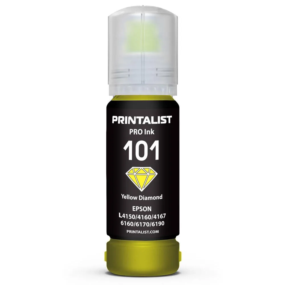 Чернило PRINTALIST 101 для Epson L4150/4160 70г Yellow водорастворимое (PL101Y)