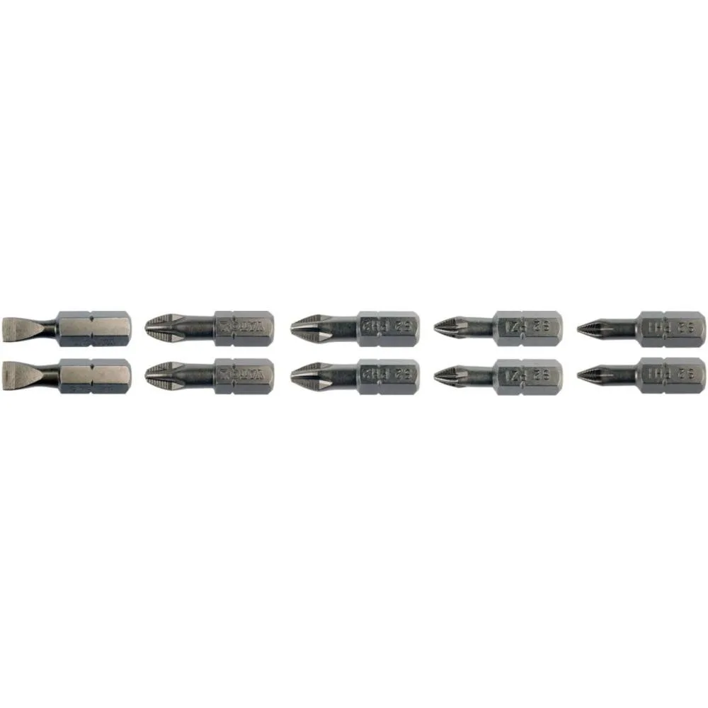 Набір насадок викруткових YATO YT-04822 SL5, SL6, PH1/1, PH2/2, PZ1/1, PZ2/2, L= 25 мм 10 шт