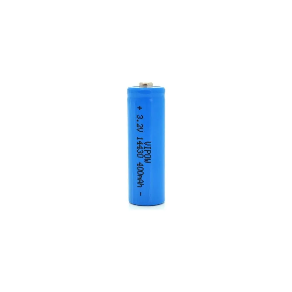 Vipow 14430 LiFePO4 TipTop, 400mAh, 3.2V, Blue Q50/500 (IFR14430-400mAhTT)