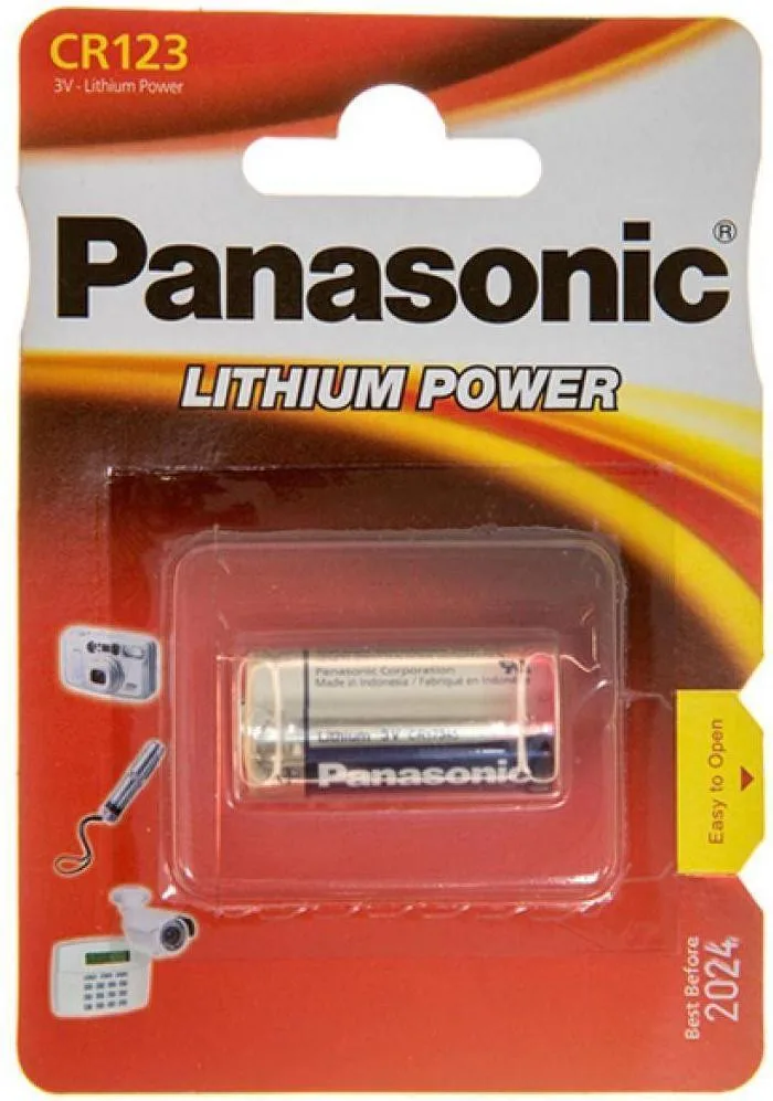 Батарейка Panasonic CR 123 * 1 LITHIUM (CR-123AL/1BP)